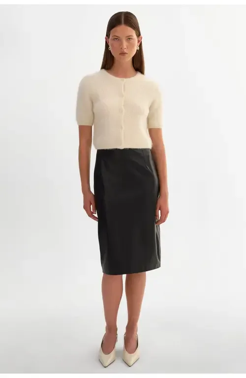 Luciana Faux Leather Pencil Skirt by LAMARQUE