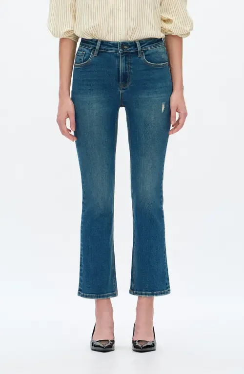 High Waist Crop Flare Jeans by Bayeas