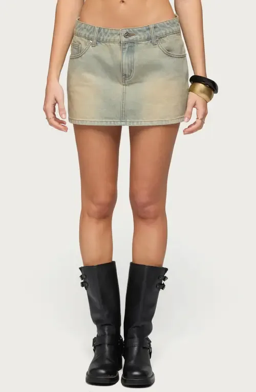 Chiara Denim Miniskirt by EDIKTED