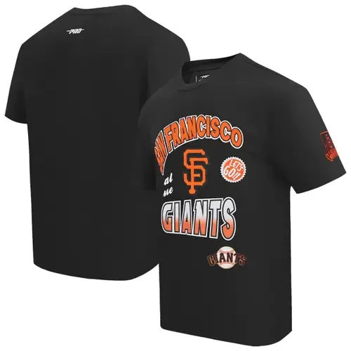 Pro Standard Black San Francisco Giants Turn It Up Dropped Shoulder T-Shirt by PRO STANDARD