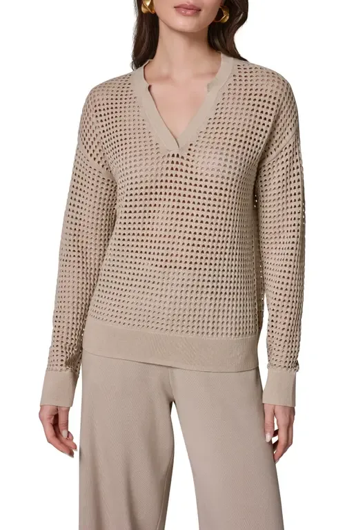 Cotton Pointelle Sweater by Donna Karan New York
