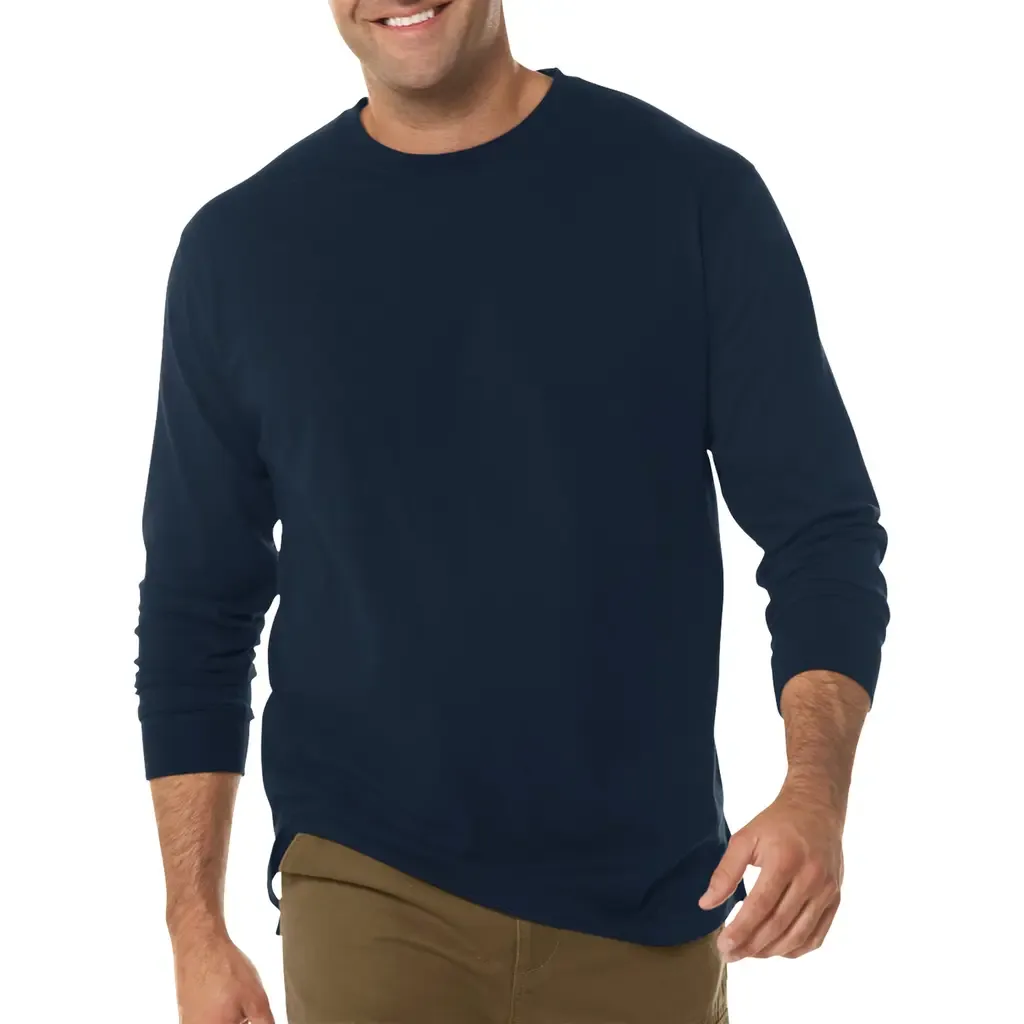 Moisture-Wicking Long-Sleeve T-Shirt by Harbor Bay by DXL