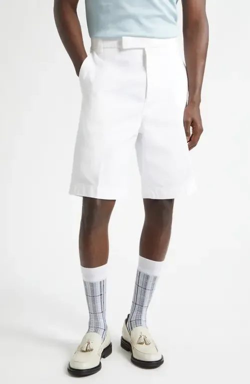 Typewriter Cloth Utility Chino Shorts by Thom Browne