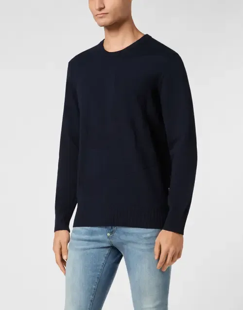 Knitted Pullover Round Neck Ls Skull&Bones by PHILIPP PLEIN