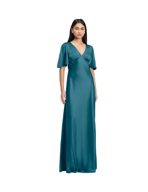Arabella Angel Sleeve Satin Maxi Dress by Ghost London