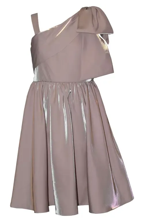One Shoulder Shimmer Dress by Iris & Ivy