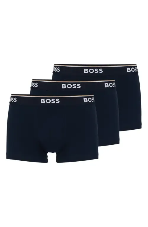 3-Pack Power Stretch Cotton Trunks by BOSS