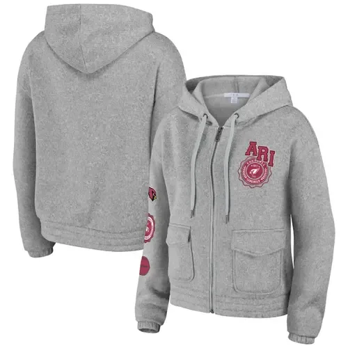 WEAR by Erin Andrews Heather Gray Arizona Cardinals Full-Zip Hoodie by WEAR by Erin Andrews