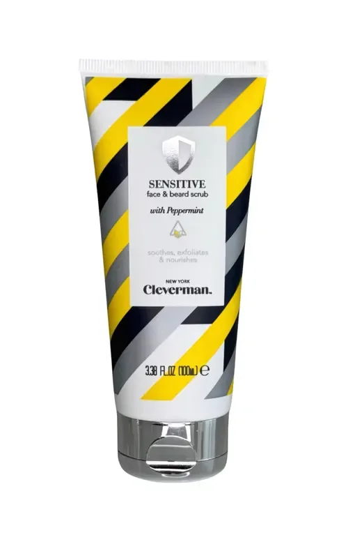 Sensitive Face & Beard Scrub with Peppermint by Cleverman