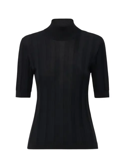 Jordyn Short Sleeve Mockneck Sweater by Callas Milano