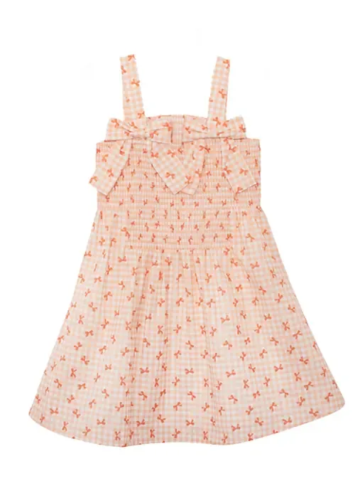 Tangerine Twirl Sleeveless Dress by Mabel + Honey