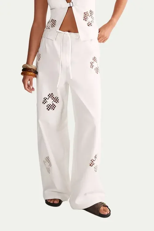 Floral Cutwork Cargo Pants Co-Ord by NASTY GAL