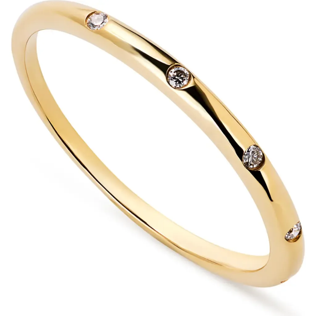 Band Ring - Diamond Station Ring by Ana Luisa