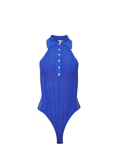 Rib & Crochet Bodysuit by Fleur Du Mal