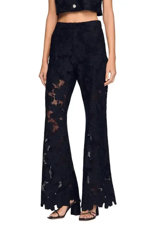 Guipure Lace Trousers by SANDRO
