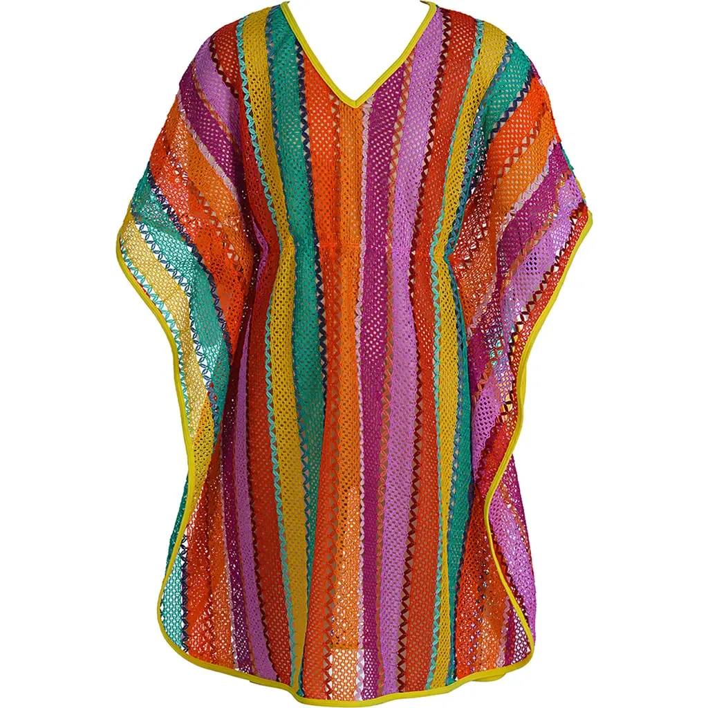 Striped Mesh Caftan Pareo by NESSI BYRD