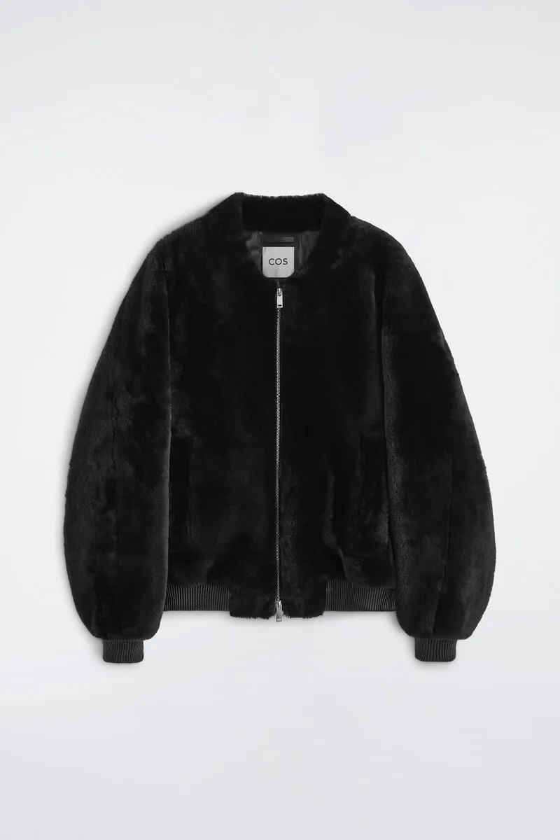 Padded Shearling Bomber Jacket by COS