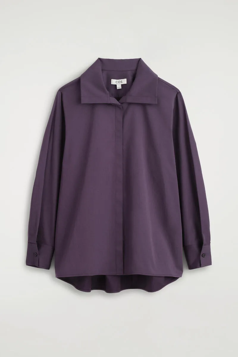 Oversized Folded-Collar Cotton Shirt by COS