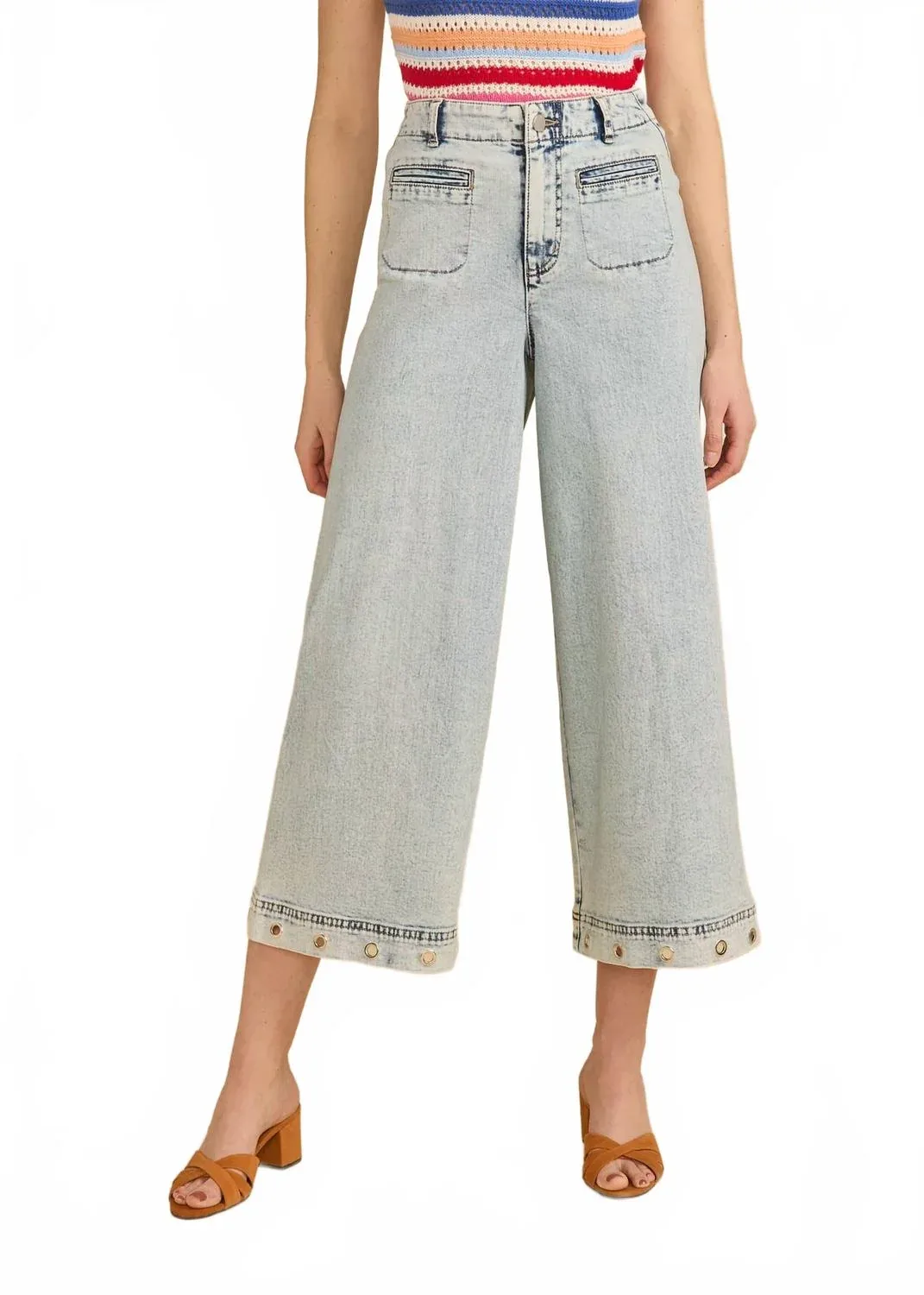 Suzzane Wide Leg Jeans in Ocean by FDJ