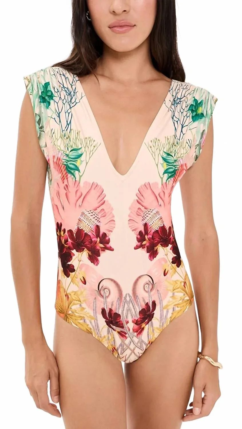Liset One Piece Swimsuit in Sea Elements by CAROLINA K
