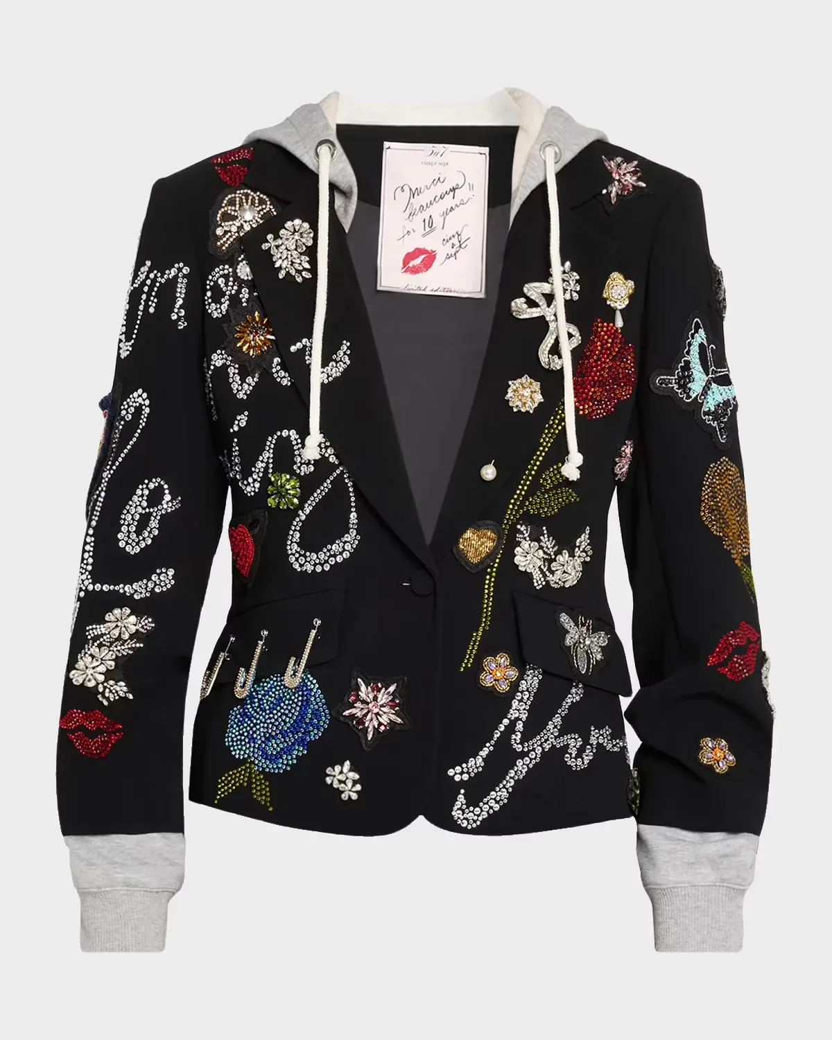 Greatest Hits Embellished Hybrid Blazer by Cinq à Sept