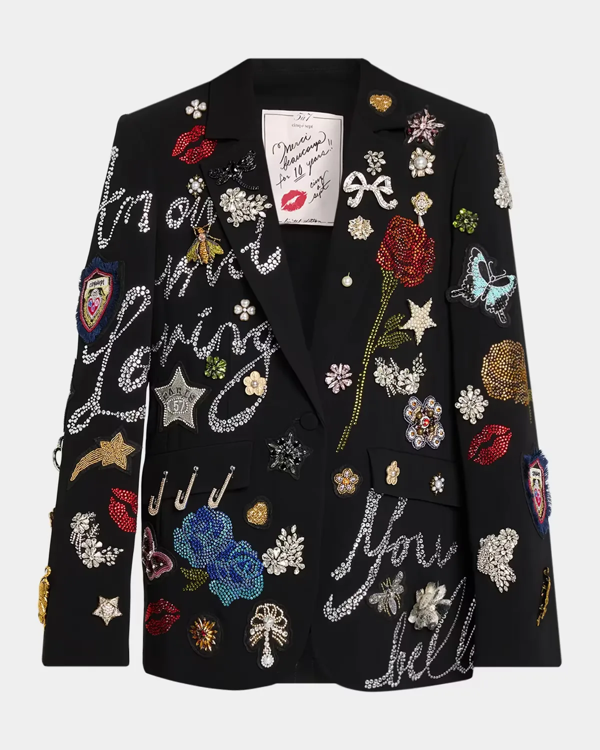 Greatest Hits Embellished Blazer by Cinq à Sept
