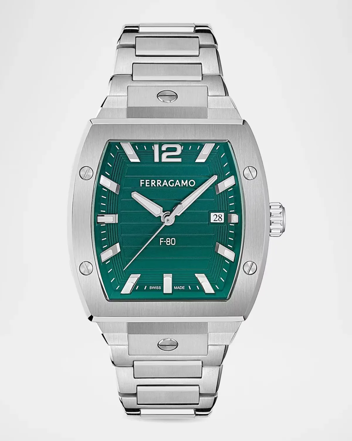 F-80 Tonneau Stainless Steel Bracelet Watch 42MM by FERRAGAMO
