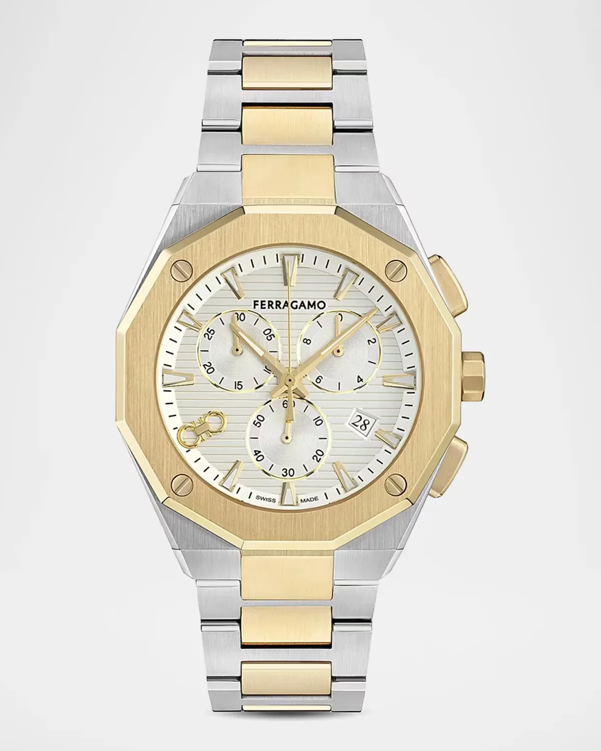 Edge Chrono Two-Tone IP Yellow Gold & Stainless Steel Bracelet Watch 42MM
