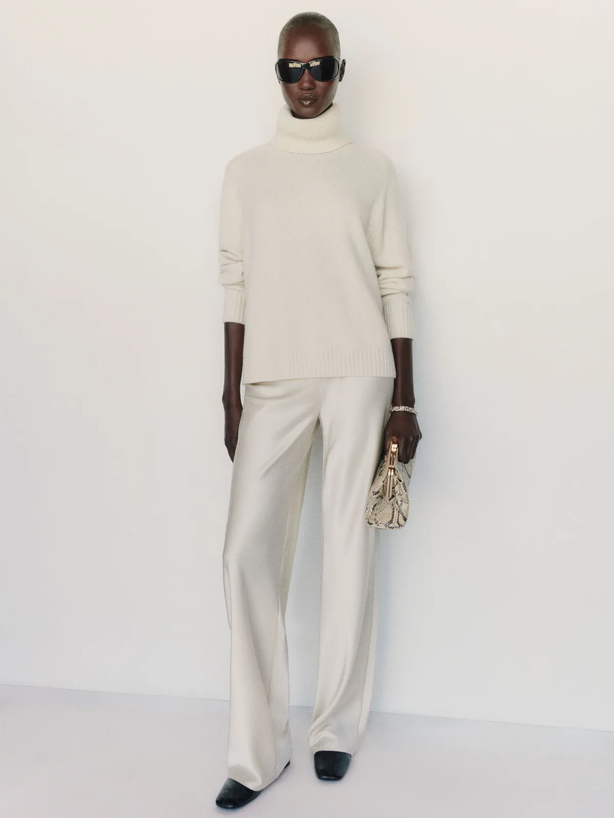 Dove Cashmere Oversized Turtleneck by Reformation