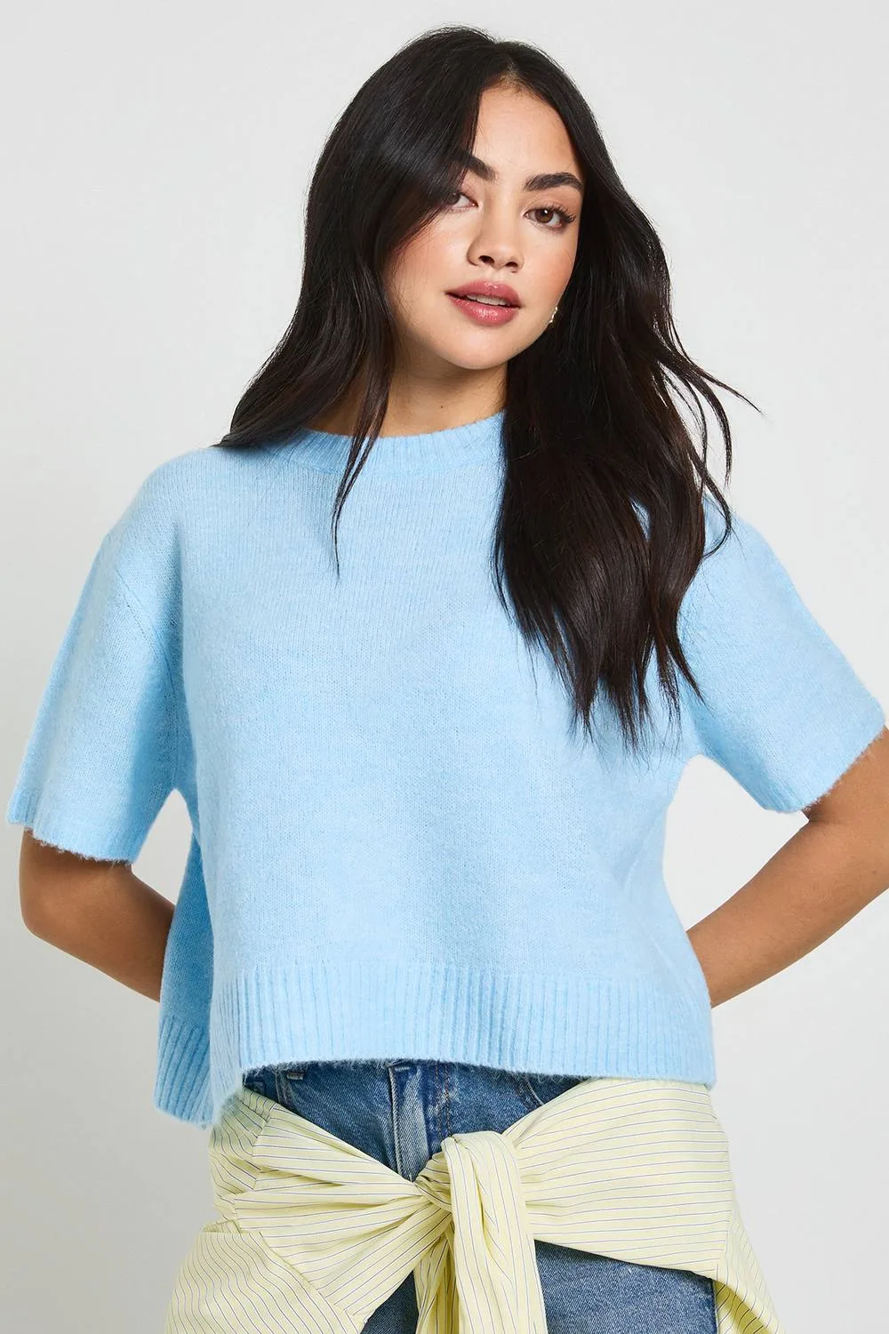 Oversized Knitted Top by boohoo