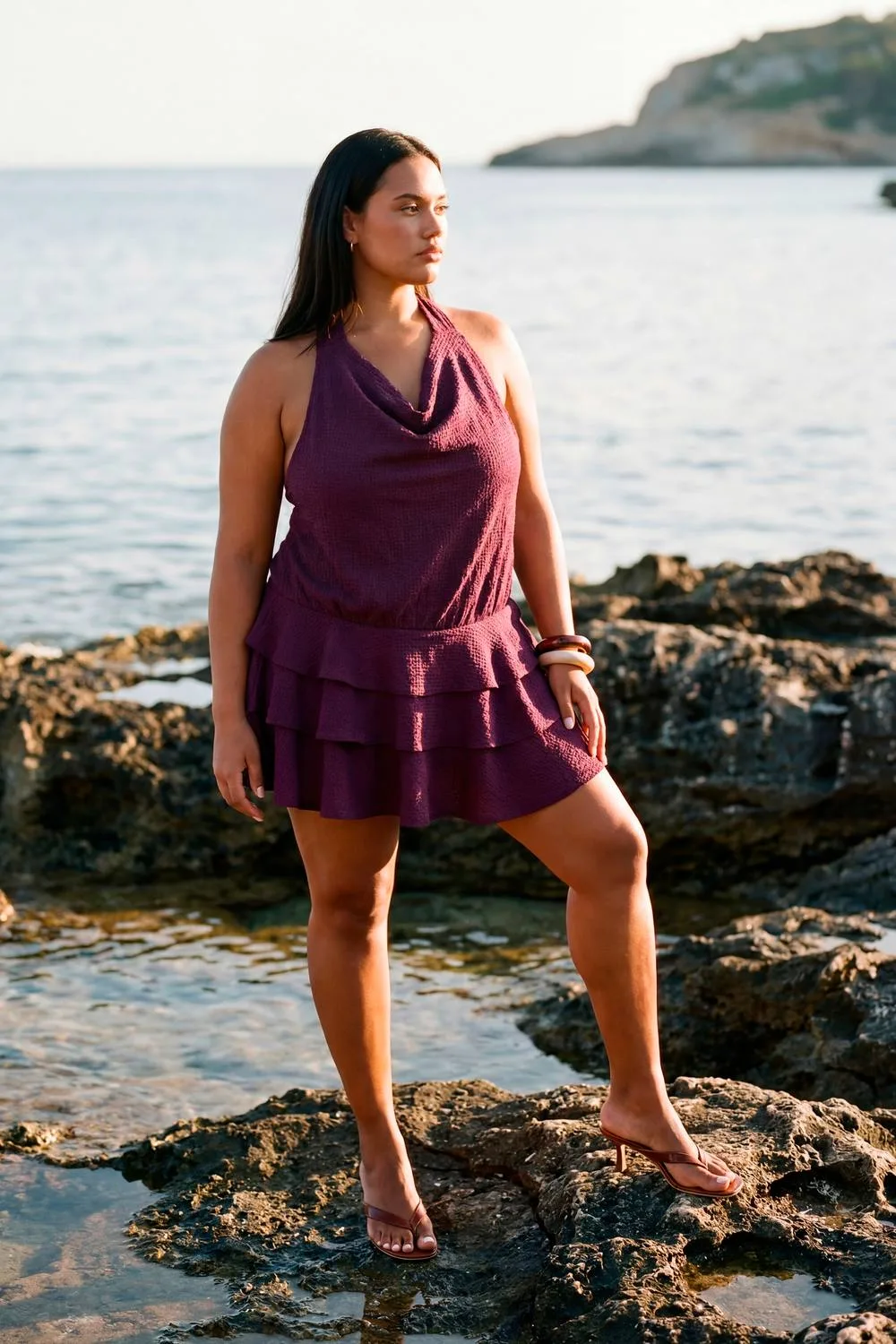 Halter Neck Ruffle Mini Dress by boohoo