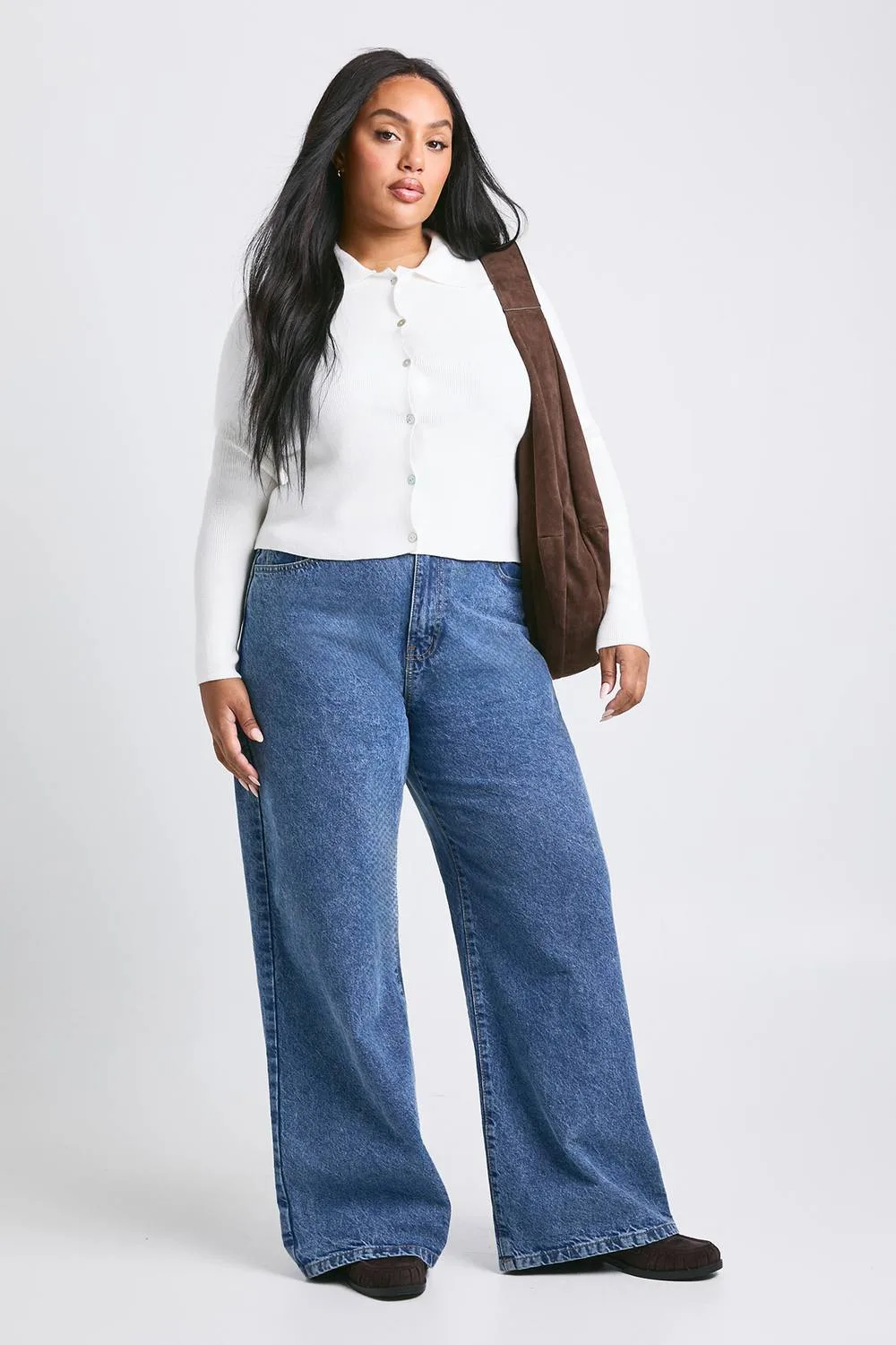 Collared Compact Knit Cardigan