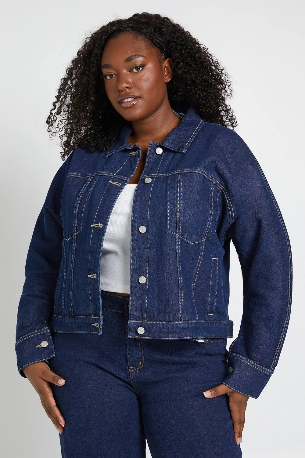 Barrel Sleeve Denim Jacket