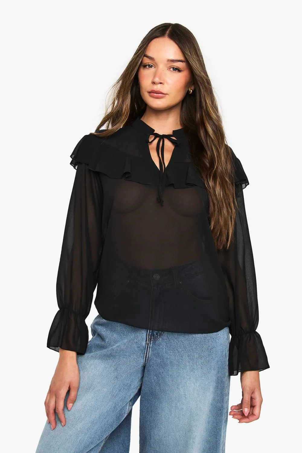 Ruffle Blouse by boohoo