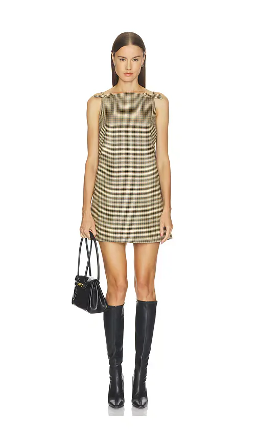 Check Gigi Mini Dress by SANS FAFF