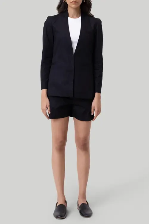 Organic Cotton Collarless Summer Blazer by Reistor
