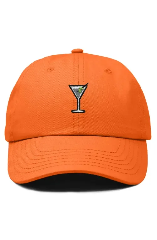 Martini Embroidered Casual Cap by Dalix