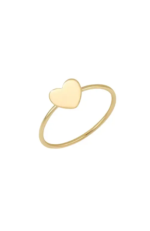 BLG 14K Gold Heart Stackable Ring by Bony Levy