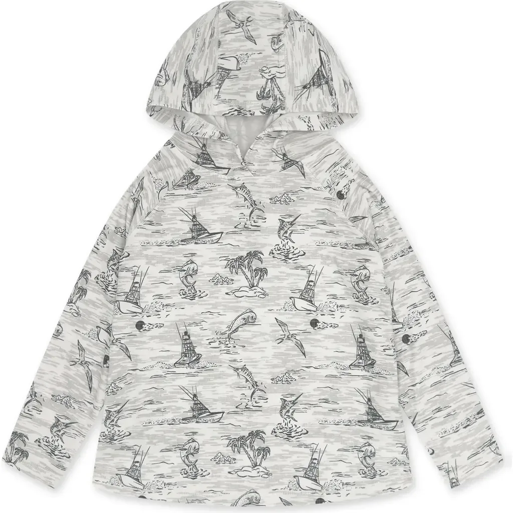 Reel Deal Tech Tropical Print Performance Hoodie by Feather 4 Arrow