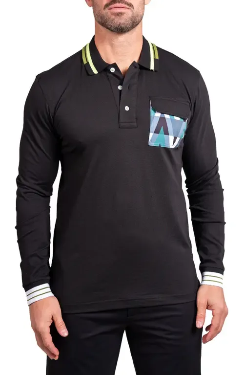 Ascension 0084 Tipped Long Sleeve Polo by Maceoo