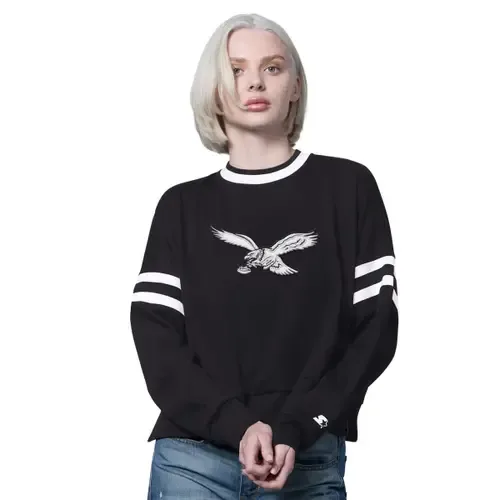 Starter Philadelphia Eagles Rally Drop Shoulder Cropped Sweatshirt by STARTER