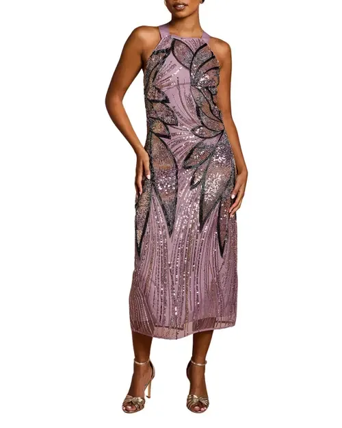 Beaded Column Midi Dress by Coast