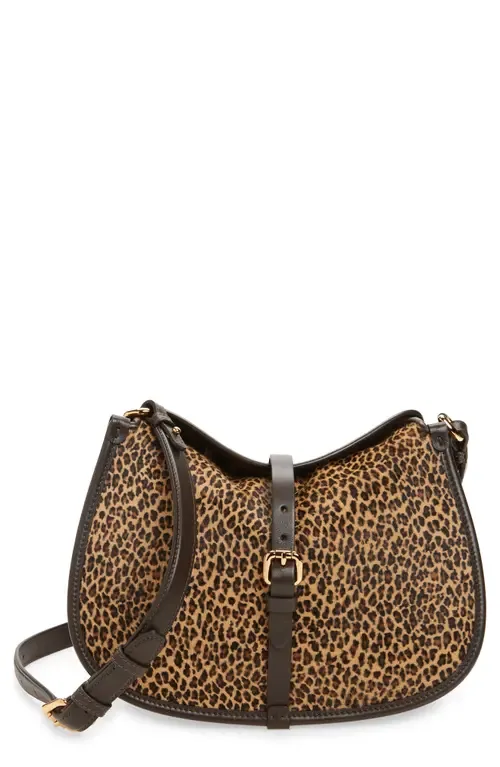 Medium Pony Leopard Print Genuine Calf Hair Shoulder Bag by Etro