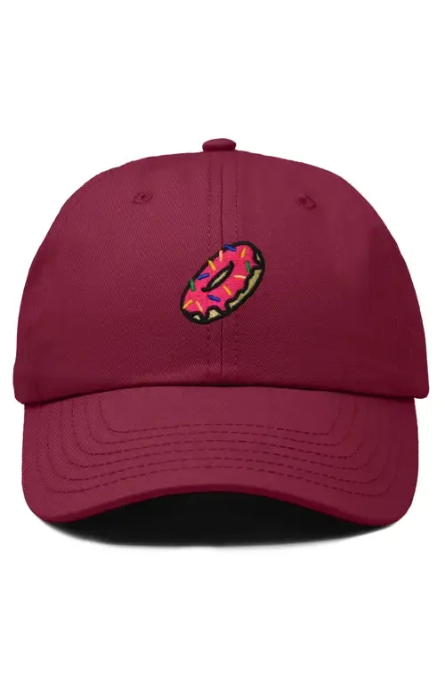Donut Embroidered Adjustable Cap by Dalix