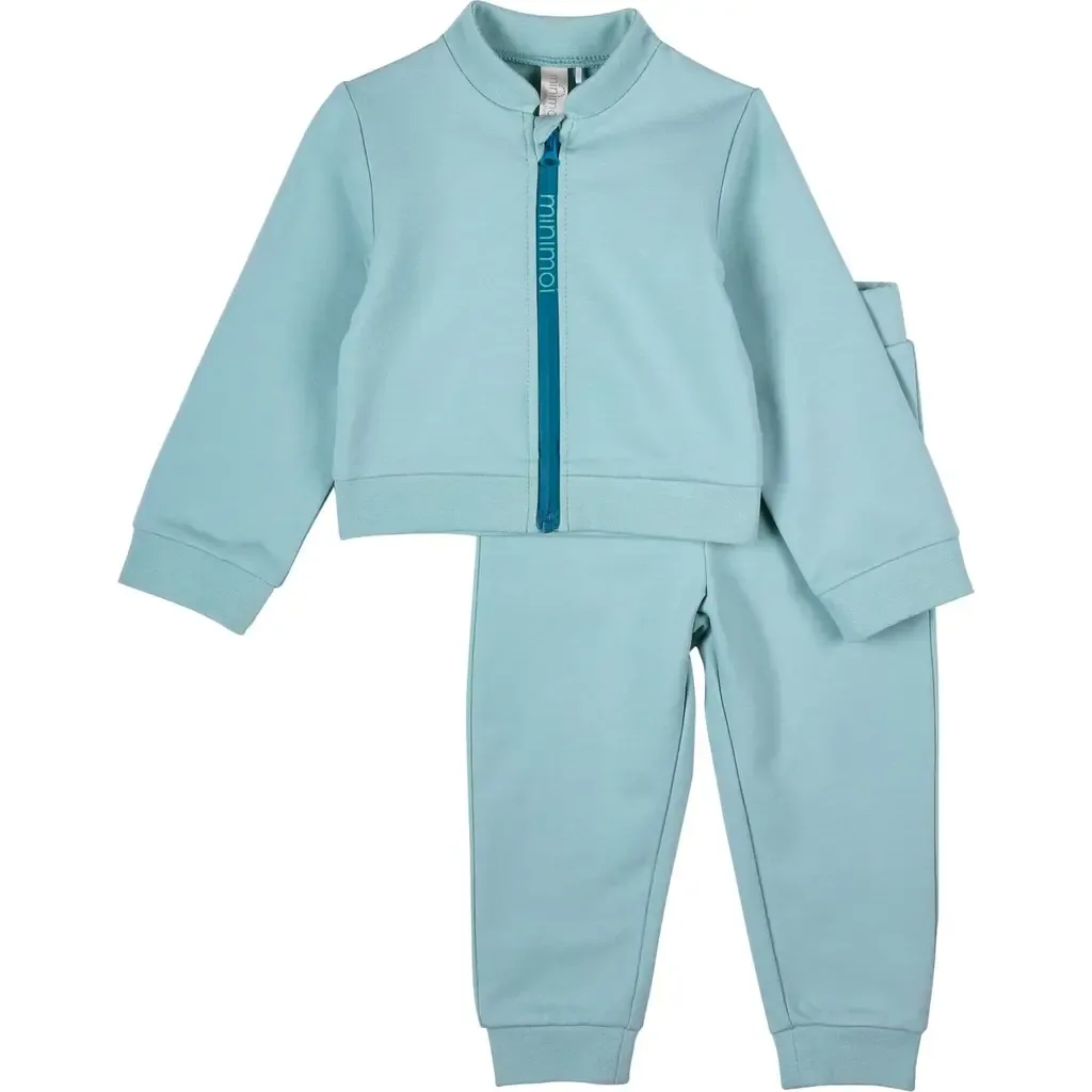 2 Piece Cotton Rich Full Zip Jacket and Pants Set by MiniMoi