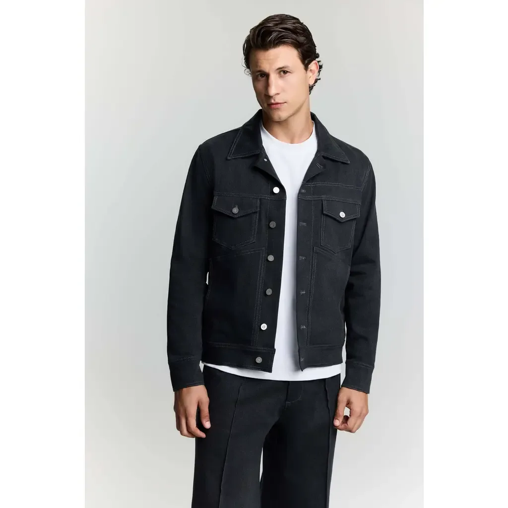 Livorno Denim Jacket - Dark Wash Jean Jacket by Jendue