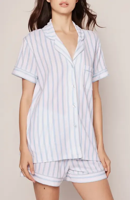 Stripe Classic Pima Cotton Short Sleeve Short Pajamas