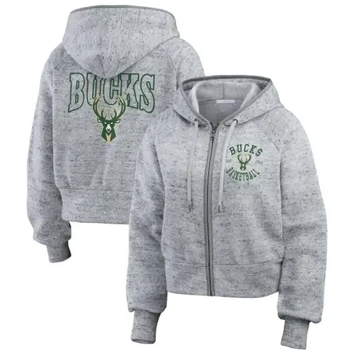 WEAR by Erin Andrews Milwaukee Bucks Speckled Radiator Full-Zip Hoodie by WEAR by Erin Andrews