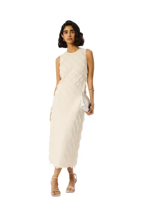 Fringe Textured Midi Dress by Whistles