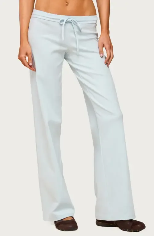 Claudia Stretch Cotton Straight Leg Drawstring Pants by EDIKTED